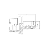 End Mill Holder with Coolant Channels HSK63A-SLA06-65K~SLA40-105K - Makotools Industrial Supply Tools for Metal Cutting